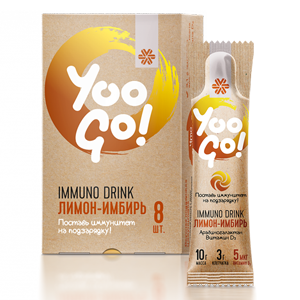 Ioo Go! Immuno Drink (Zaštita imuniteta), napitak "Limun-đumbir", 8 kom. po 10 g